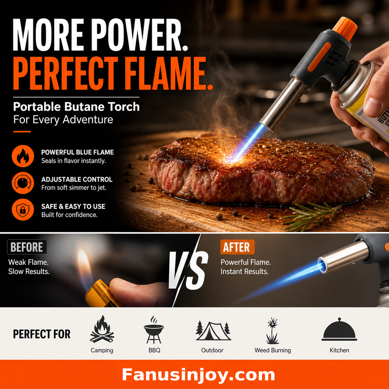 ⏳️Limited Time 50% Off! 🔥Compact & Powerful for Versatile Use | Portable Multi-Function Butane Torch