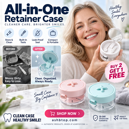 📢📢 50% OFF !! ⏰ All-in-One Retainer Storage Case – Keep Your Retainer Clean, Safe & Hygienic – Perfect for Home, Travel & On-the-Go ✨