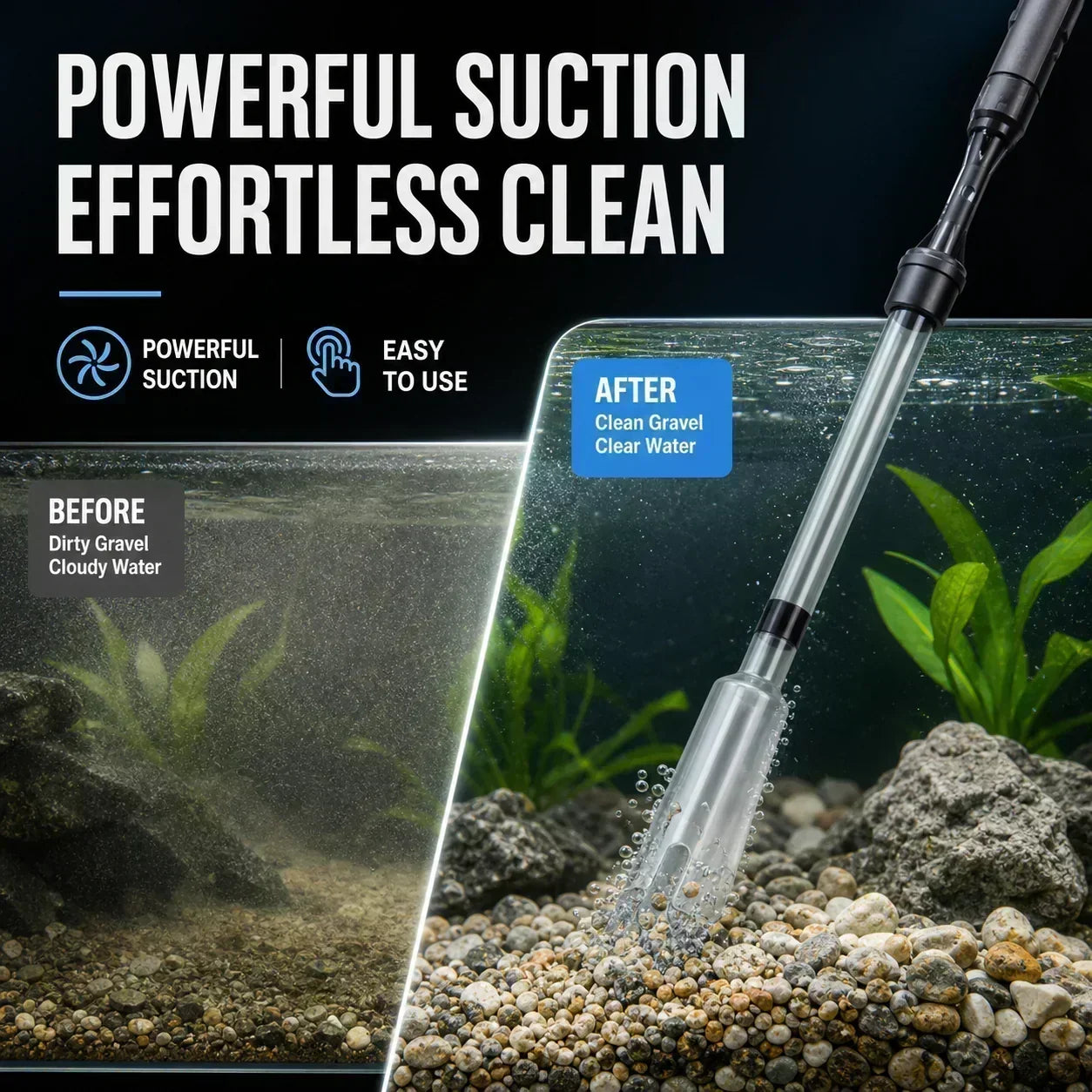 🔥Battery-Powered Aquarium Gravel Cleaner & Water Changer