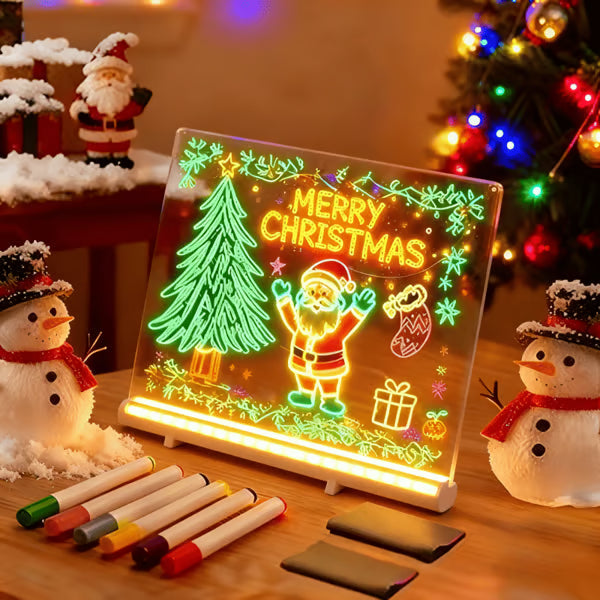 🎨 50% OFF NOW! ✨ LED Note Board – Includes 7 colour pens, bright display & reusable – Perfect for messages, reminders & creative fun 🖍️