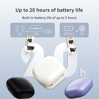 Clip-On Open-Ear Wireless Bluetooth Headphones