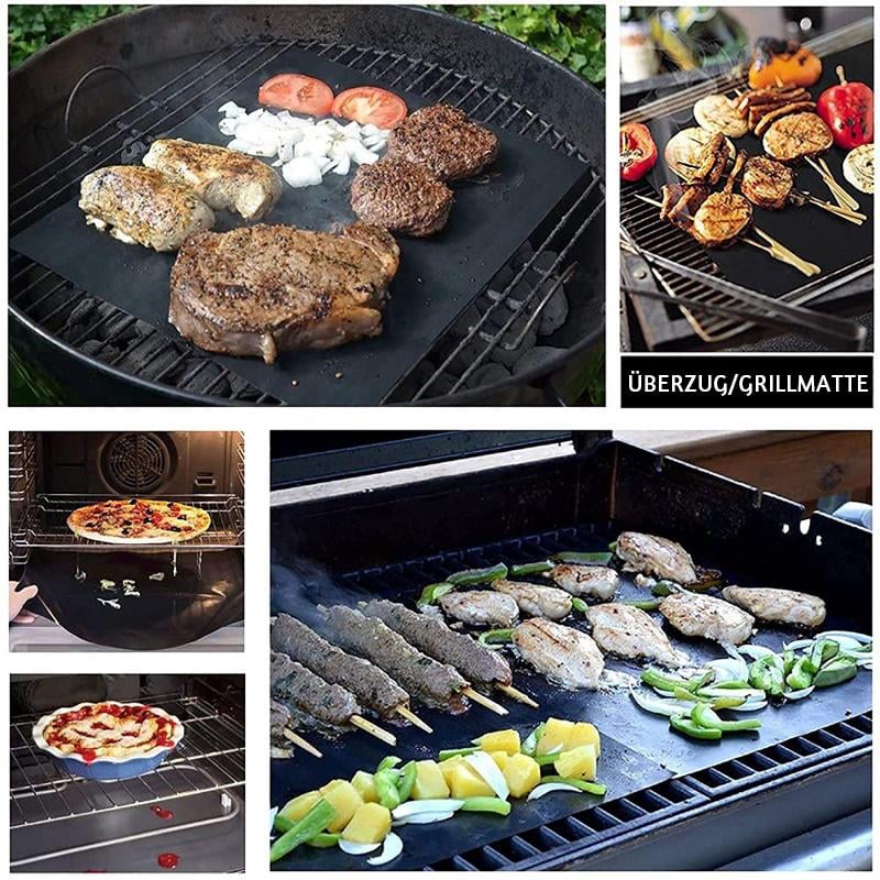 🔥Hirundo non-stick BBQ grill mats with cutting box🔥