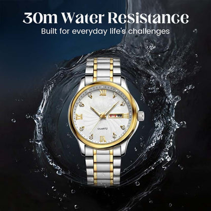 Men's Two-Tone Waterproof Luminous Watch