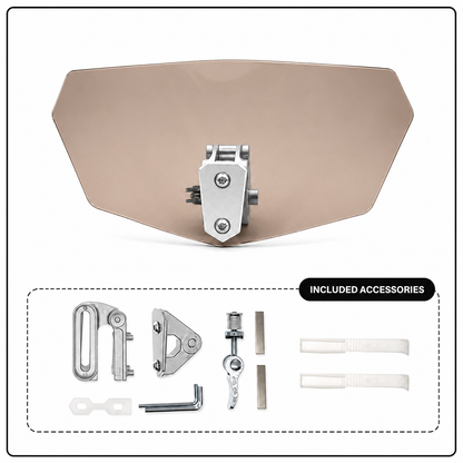 ❄️Zomerfresh 50% Korting!🏍️Verstelbare Motor Winddeflector – Universele Windscherm Spoiler tegen Helmtrillingen, Windgeruis & Turbulentie