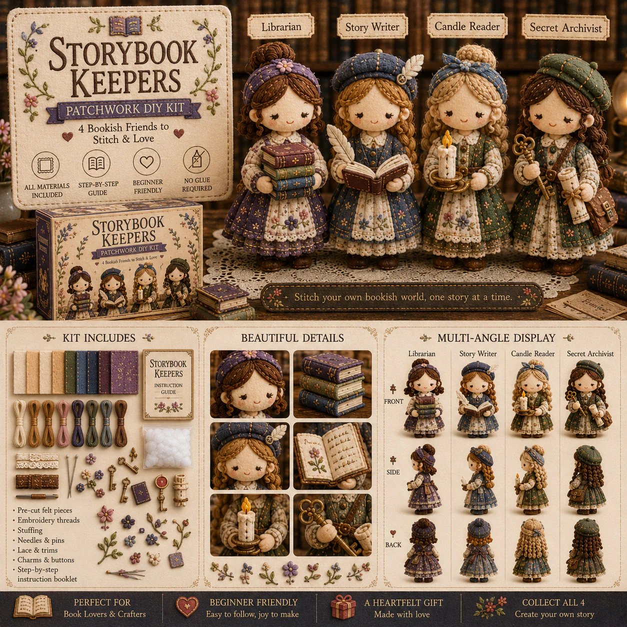 🎁Last Day:50% OFF🧵 Tiny Worlds Collection – Patchwork DIY Kit Series