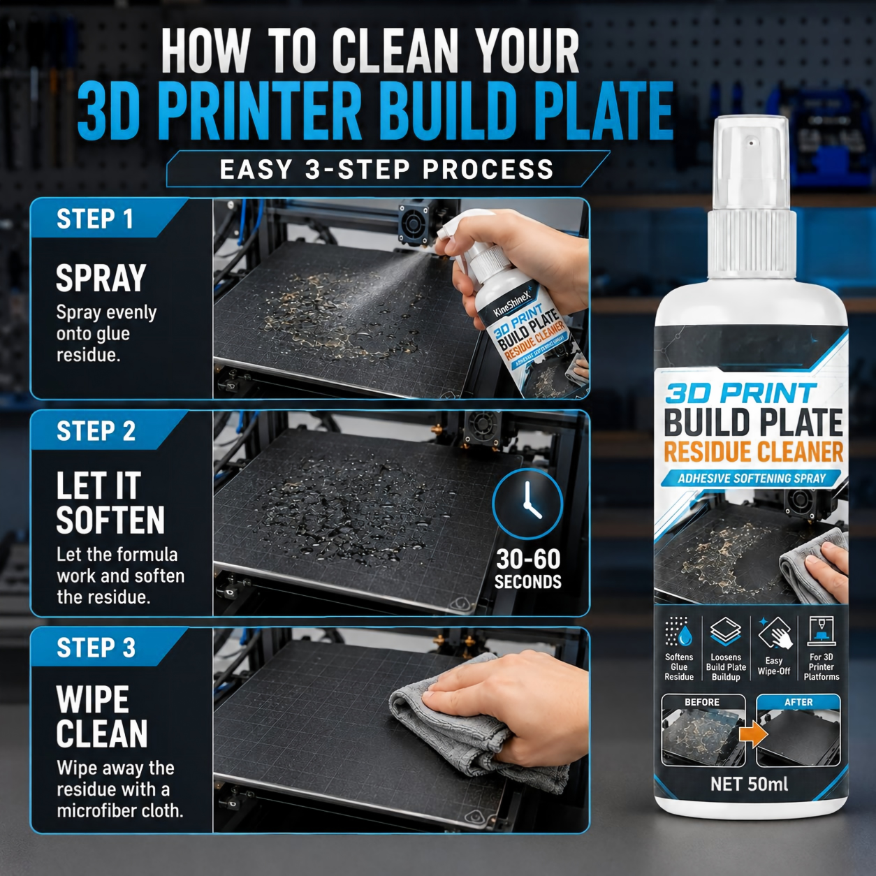 3D Print Build Plate Residue Cleaner