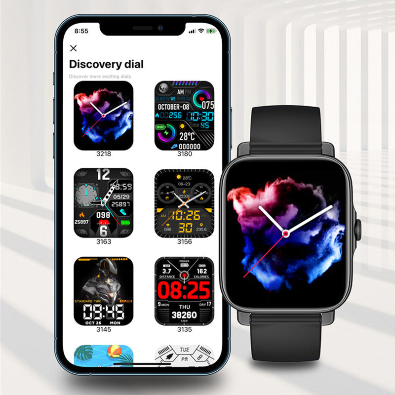 1.69\" HD Full touch screen health monitoring waterproof bluetooth sports watch