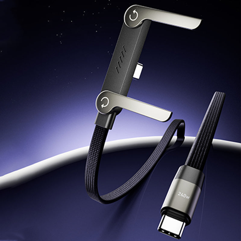 📢📢 60   %  OFF  !! ✨240W Fast Charging Cable with Adjustable Phone Stand