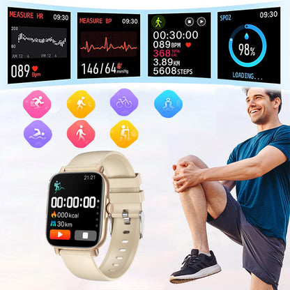1.69\" HD Full touch screen health monitoring waterproof bluetooth sports watch