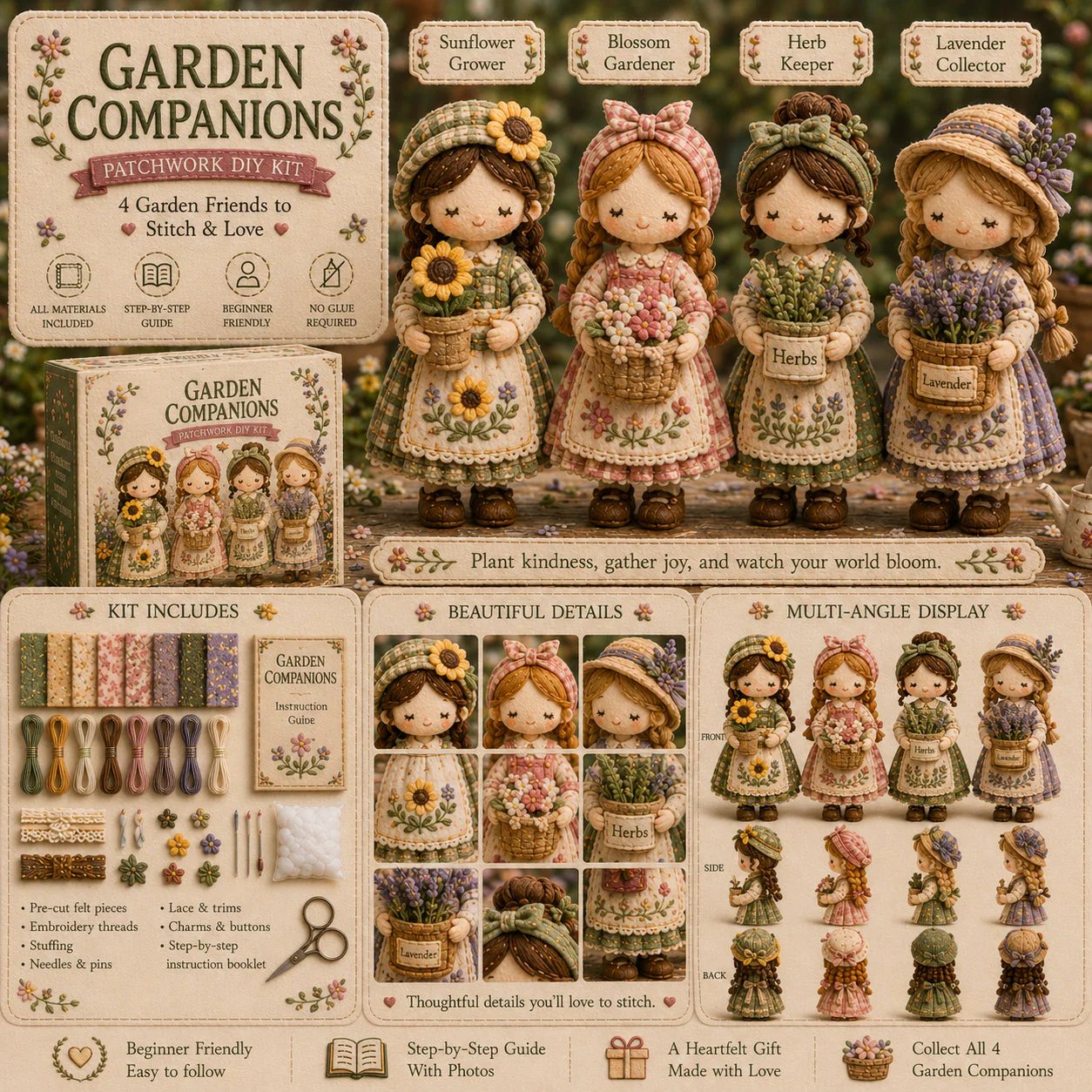 🎁Last Day:50% OFF🧵 Tiny Worlds Collection – Patchwork DIY Kit Series