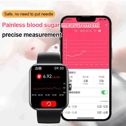 [All day monitoring of heart rate and blood pressure] Bluetooth fashion watch（Support 24 languages）