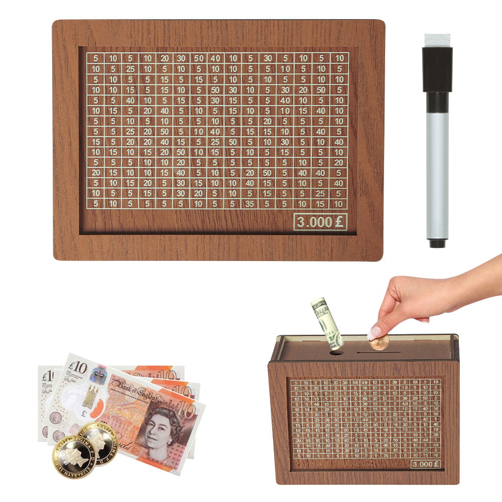 Wallet Fattening Program——Cash Vault Wooden Savings Box