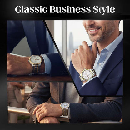 Men's Two-Tone Waterproof Luminous Watch