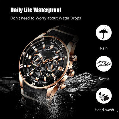 Men's Waterproof Multifunctional Quartz Watch
