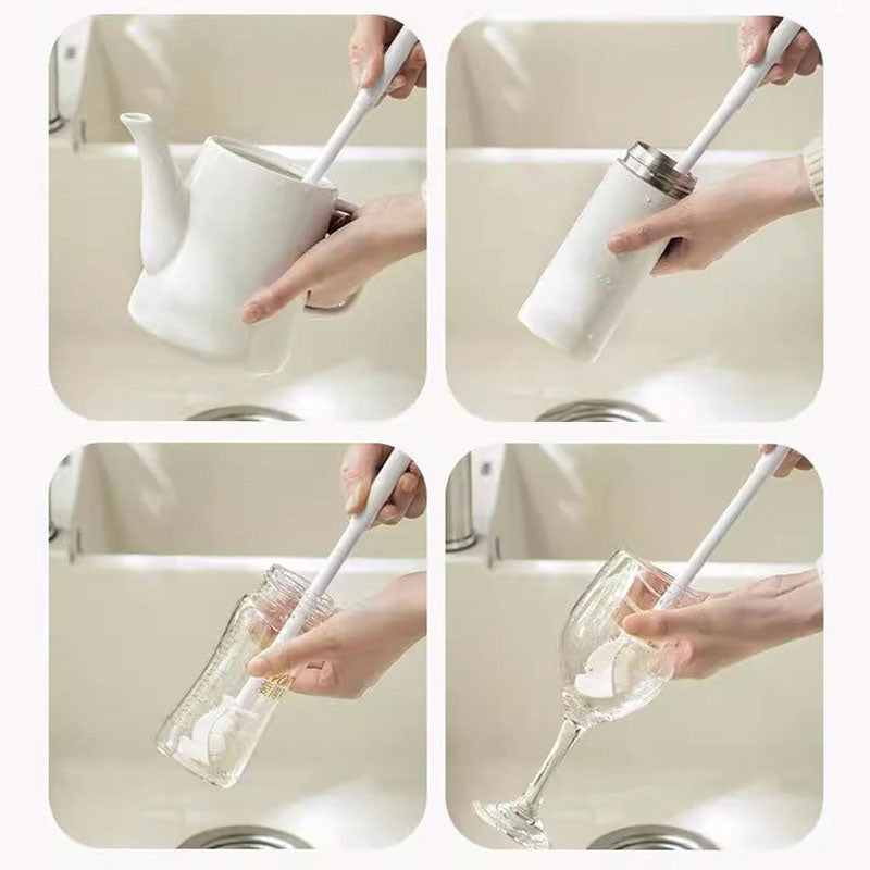 Scrub Deep Cups Instantly! No-Strain 3-in-1 Long-Handle Brush