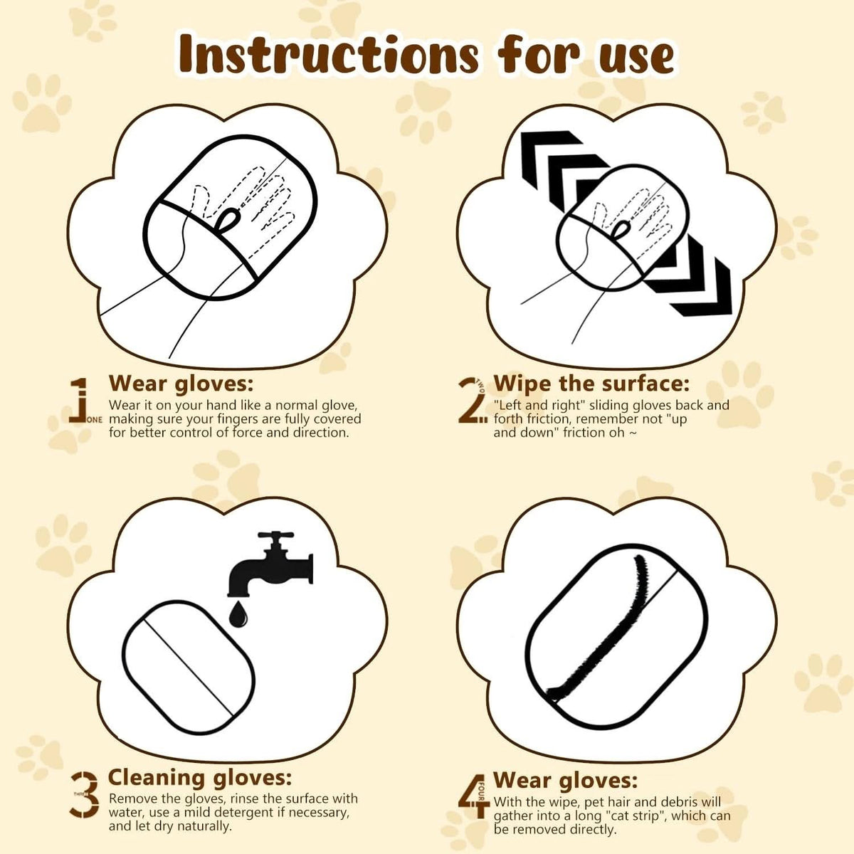 🐾🧤 Pet Hair Remover Electrostatic Gloves – Double-Sided Efficient, Soft Silicone & Washable Reusable (Versatile Home+Car)!