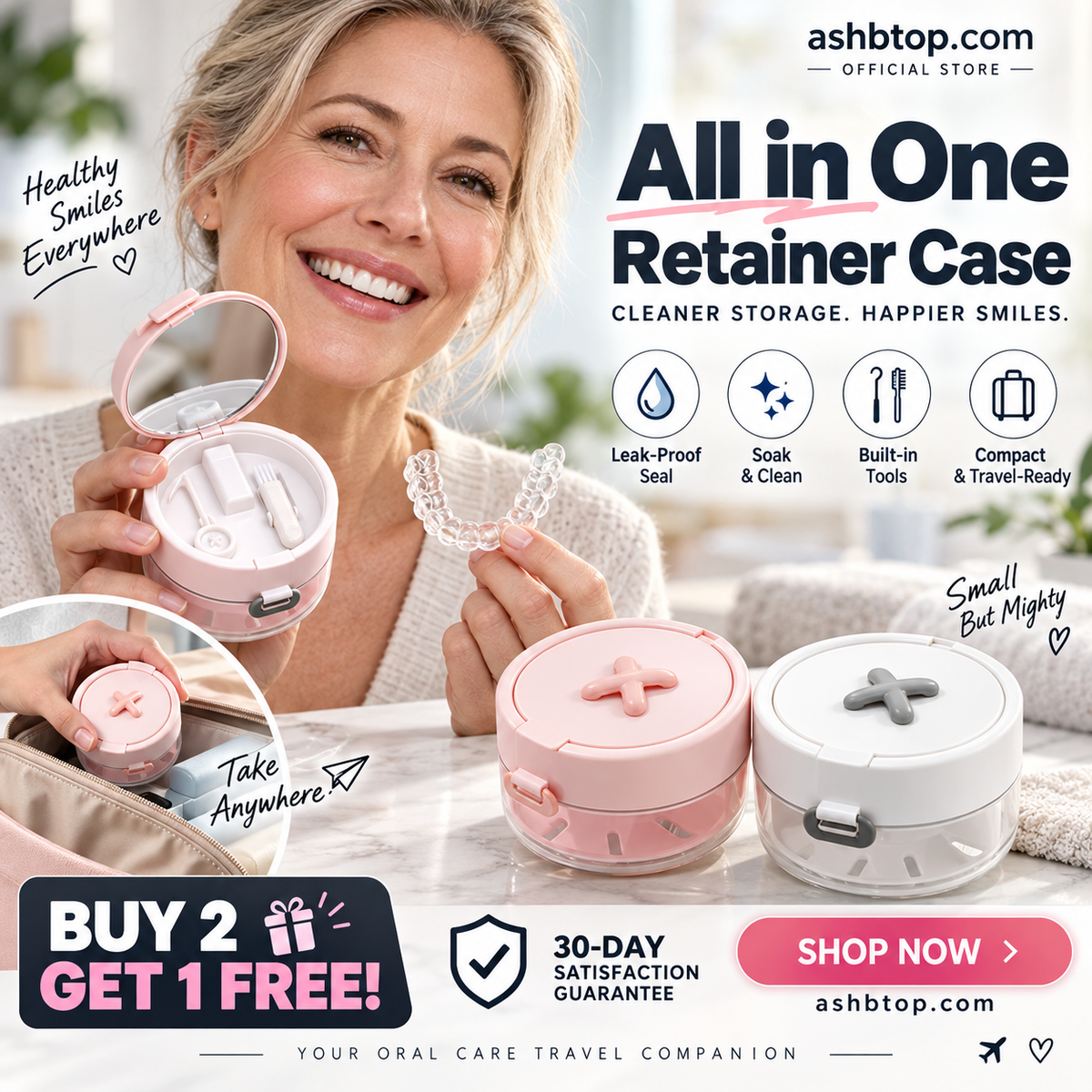 📢📢 50% OFF !! ⏰ All-in-One Retainer Storage Case – Keep Your Retainer Clean, Safe & Hygienic – Perfect for Home, Travel & On-the-Go ✨