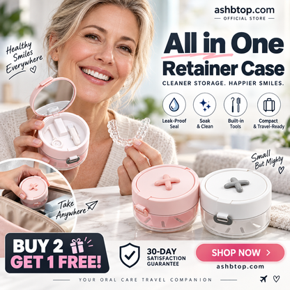 📢📢 50% OFF !! ⏰ All-in-One Retainer Storage Case – Keep Your Retainer Clean, Safe & Hygienic – Perfect for Home, Travel & On-the-Go ✨