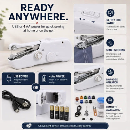 🧵 Mini Electric Sewing Machine – Lightweight, Portable & Easy to Use! ✨
