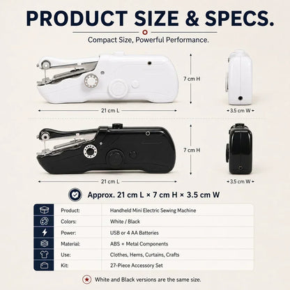 🧵 Mini Electric Sewing Machine – Lightweight, Portable & Easy to Use! ✨