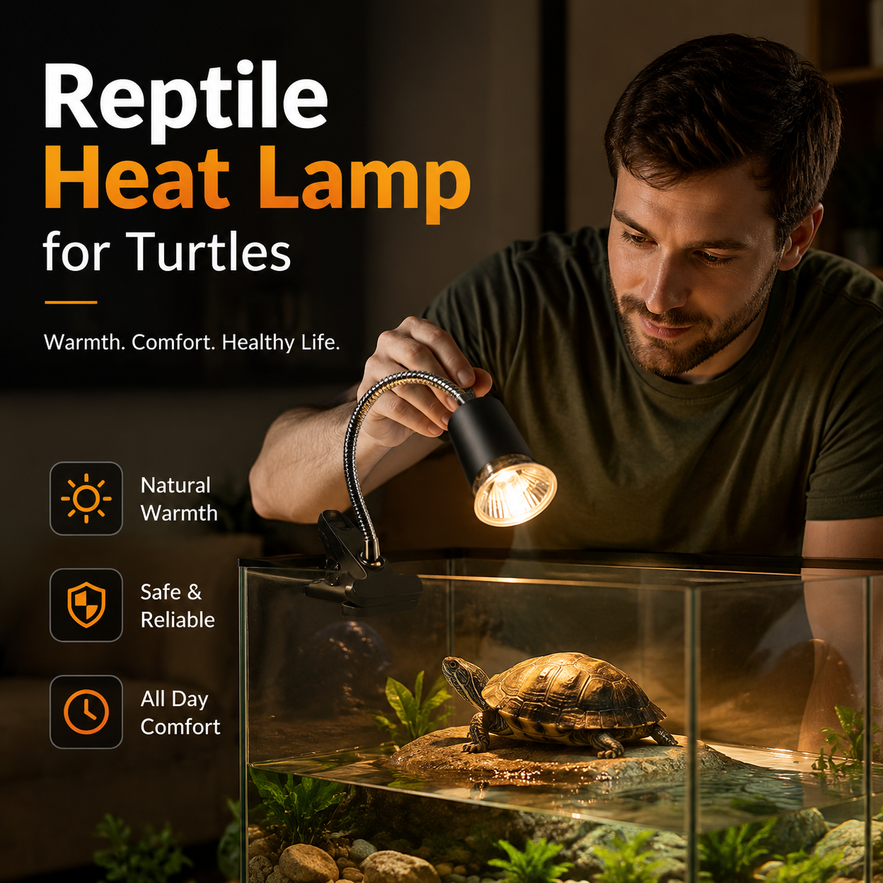 Reptile Heat Lamp for Turtles