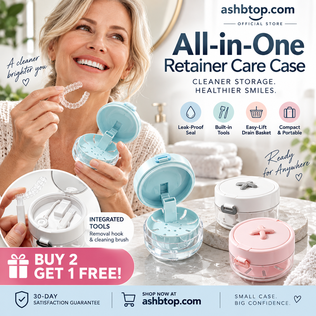 📢📢 50% OFF !! ⏰ All-in-One Retainer Storage Case – Keep Your Retainer Clean, Safe & Hygienic – Perfect for Home, Travel & On-the-Go ✨