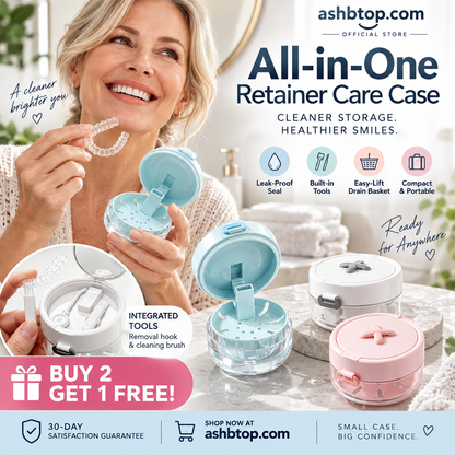 📢📢 50% OFF !! ⏰ All-in-One Retainer Storage Case – Keep Your Retainer Clean, Safe & Hygienic – Perfect for Home, Travel & On-the-Go ✨