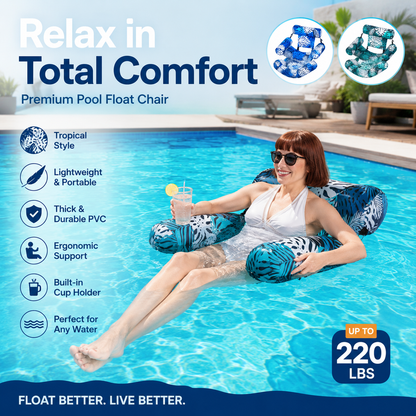 🏖️💺 Inflatable Floating Chair – Comfortable, Stable & Perfect for Relaxing on the Water 🏊🌊