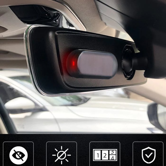 🚨☀️ Solar Car Security Warning Light – Automatic Night Flashing LED