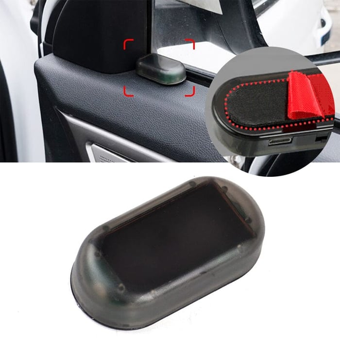 🚨☀️ Solar Car Security Warning Light – Automatic Night Flashing LED