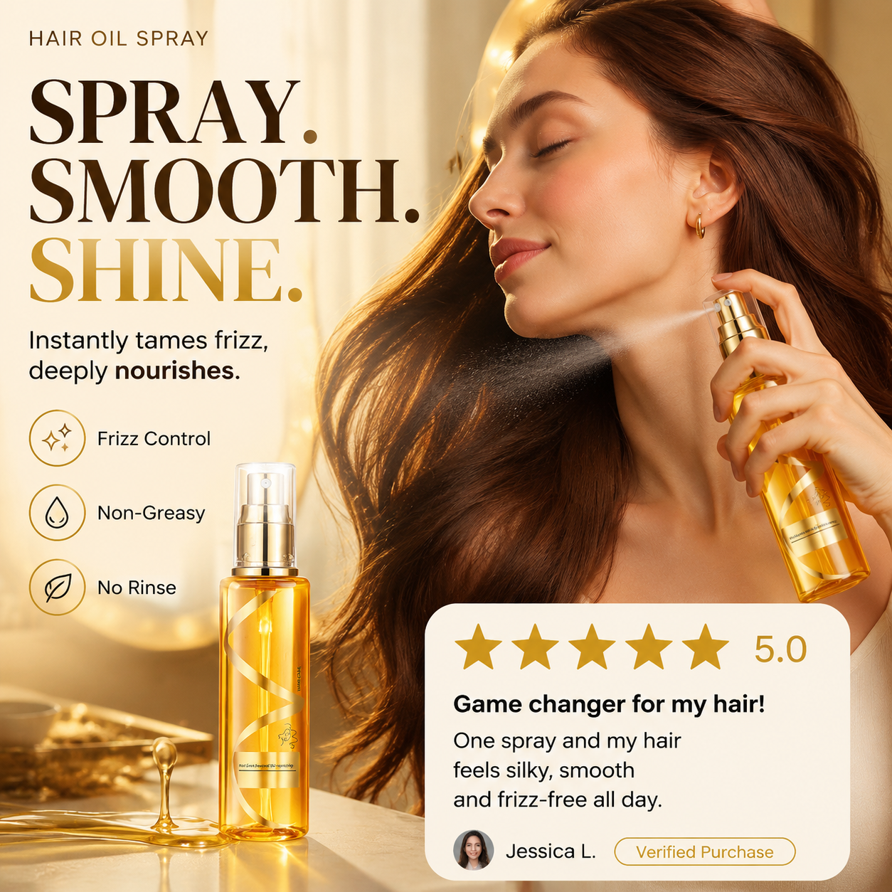 ✨Moisturizing & Strengthening Silky Hair Oil