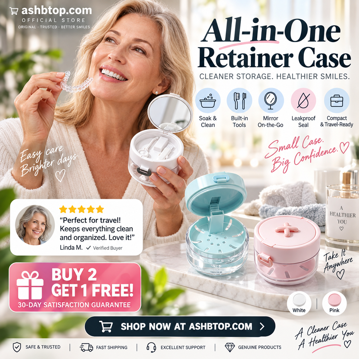 📢📢 50% OFF !! ⏰ All-in-One Retainer Storage Case – Keep Your Retainer Clean, Safe & Hygienic – Perfect for Home, Travel & On-the-Go ✨