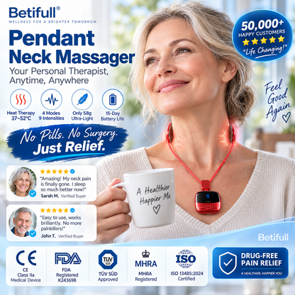 🥳2026 HOT SALE🥳💞50K+ SOLD! 🧘‍♀️💆 50% OFF! Pendant Neck Massager – wearable design, 3 heat levels & 9 intensities melt away stiffness. No more painkillers – gentle electrical pulses relax deep neck muscles naturally! 🔥💚