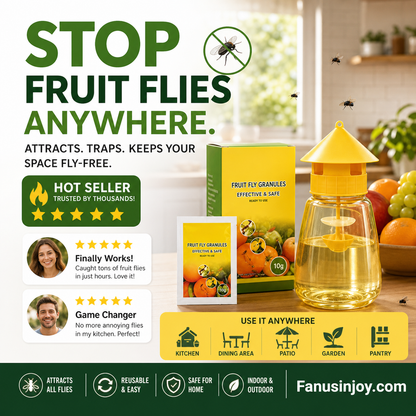 🥳2026 HOT SALE🥳💞50K+ SOLD!🦟🚫 50% OFF! Hanging Fly Trap – 4 entry holes, lures & captures flies fast. Indoor & outdoor use. A summer essential for kitchen & garden! 🌿✨