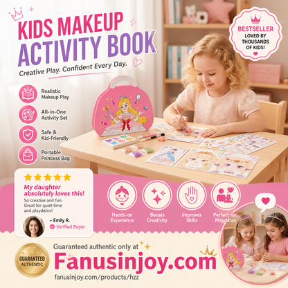 👑LAST DAY SALE 60% Off ✨ Princess Paper Makeup & Diamond Art Craft Kit🎨Mess-Free Paper Play, Realistic Fun for Girls