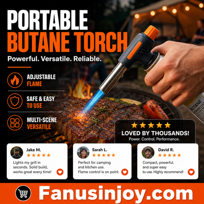 ⏳️Limited Time 50% Off! 🔥Compact & Powerful for Versatile Use | Portable Multi-Function Butane Torch
