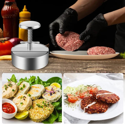 🥳2026 BESTSELLER🥾 Meat Press for Burgers – 304 Food-Grade Stainless Steel – Non-Stick, Rust-Resistant – Dishwasher Safe – Perfect for Parties! 🛡️💨