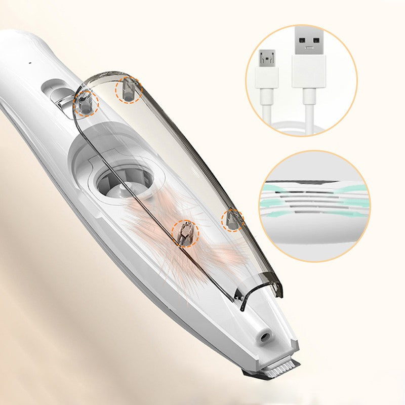 🐾✨ Cordless Pet Grooming Clippers with LED Light – 2-Speed Rechargeable Trimmer for Dogs & Cats