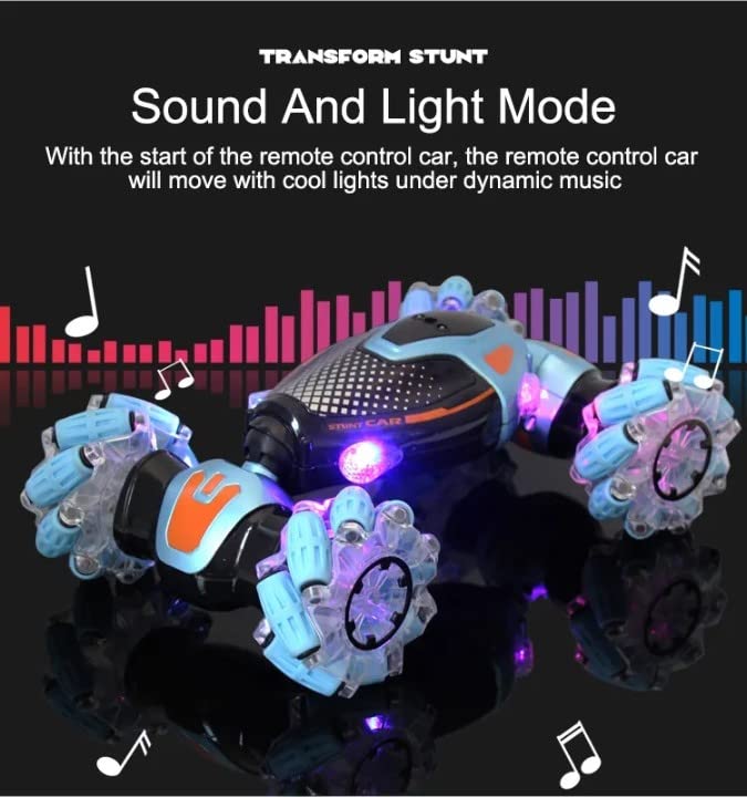 🚗🎮 Gesture Control RC Stunt Car – Dual Mode with 360° Spins & LED Lights