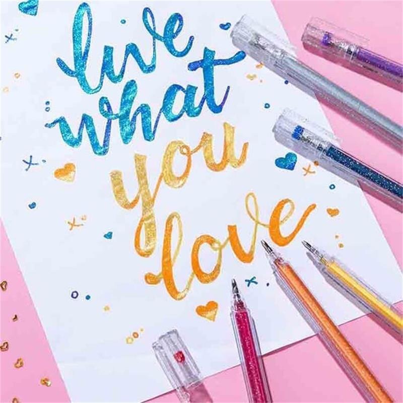 💥 Last Day! Special Sale 🎁Glitter Gel Pen Set – Smooth Writing 🎨