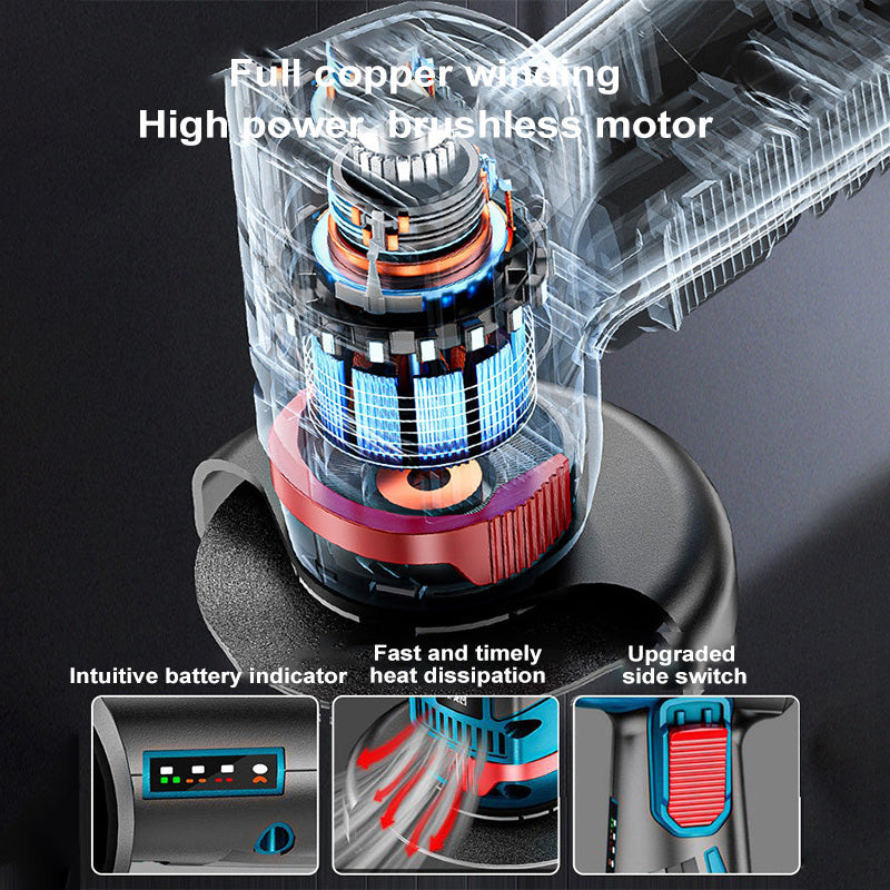 🛠️ 50% OFF NOW ! ⚡ Compact Brushless Grinder – Brushless Power, Efficient Performance & Portable Design🔩