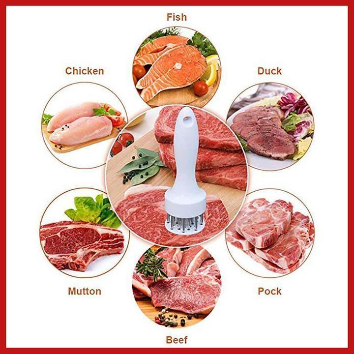 ⏳Time-Limited Special⏰Stainless Steel Meat Tenderizer Needle – 21 Blades, Fast Marinade, Easy Clean 🔪