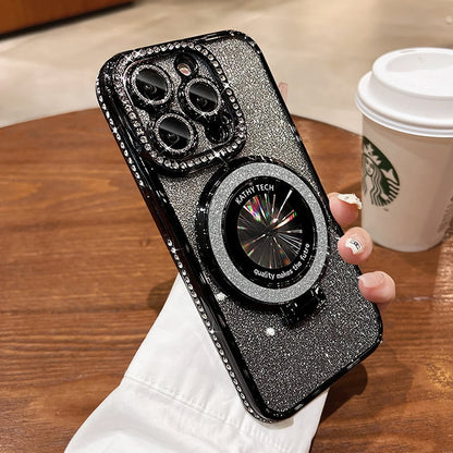 🎁2026 HOT SALE🎉💝Glitter Rhinestones Magnetic iPhone Case with Invisible Stand
