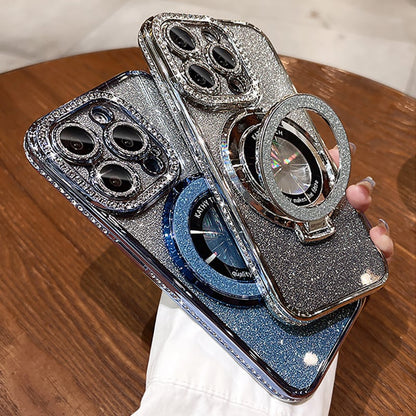 🎁2026 HOT SALE🎉💝Glitter Rhinestones Magnetic iPhone Case with Invisible Stand