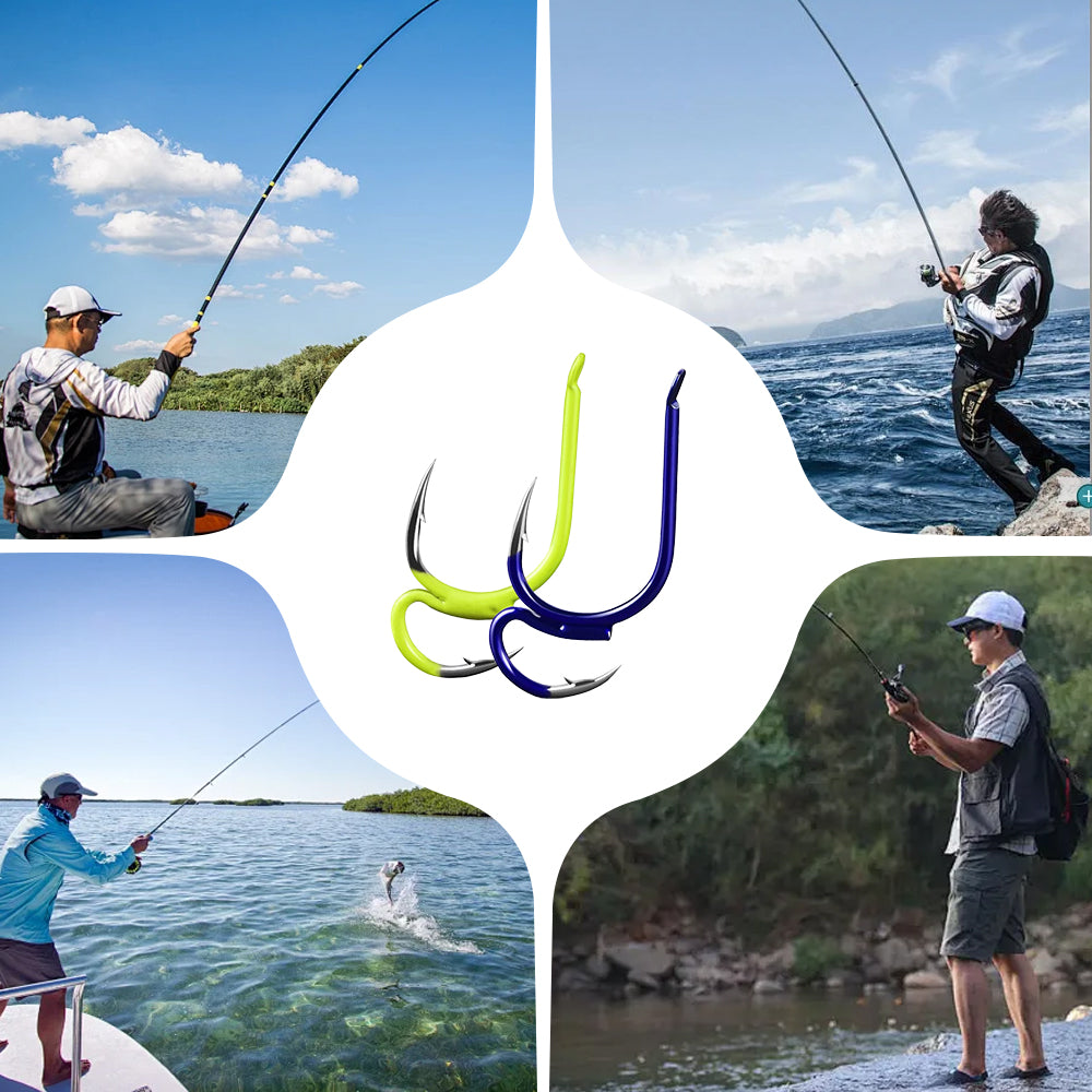 Catch More Fish Instantly! Ultra-Sharp Double Fishing Hooks