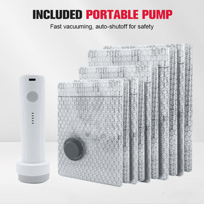 Travel Vacuum Storage Bags with Portable Electric Pump