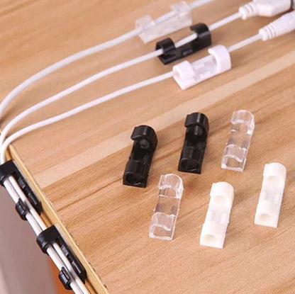 🎃Buy 1 Get 1 Free!🔌Self-Adhesive Cable Organiser Clips – 16/20-Piece No-Drill Set