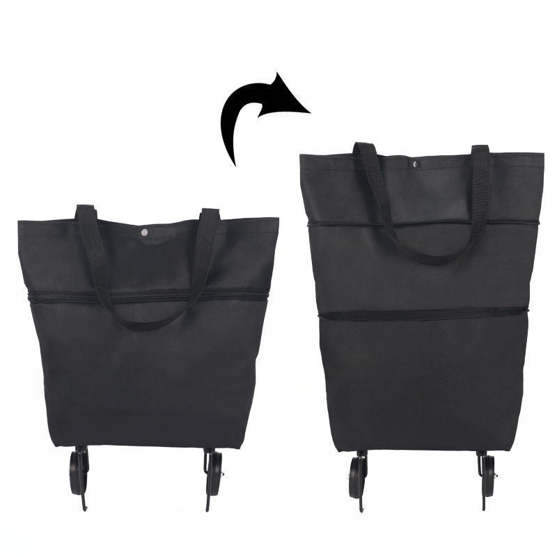 🎉 2026 Sale — Over 13,000 Sold!💞 2-in-1 Foldable Shopping Cart – Carry & Roll with Ease 🛒