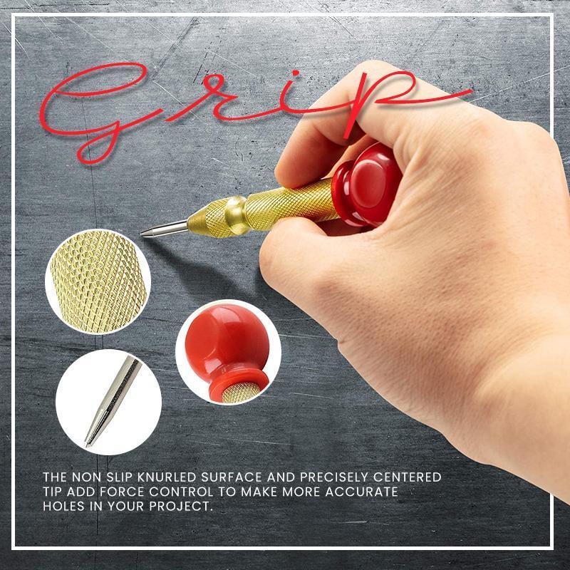 🔘 50% OFF! ⚡ Automatic Center Punch - Precision Marking for Metal/Wood, Spring-Loaded & Adjustable Force 🛠️📏