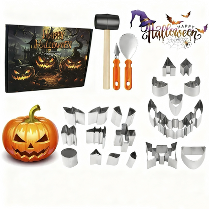 🥳HOT SALE🥳💞10K+ SOLD! Pumpkin Carving Kit – From £15.99! Stainless steel, easy press & family-safe. Spooky fun – grab yours! ✅